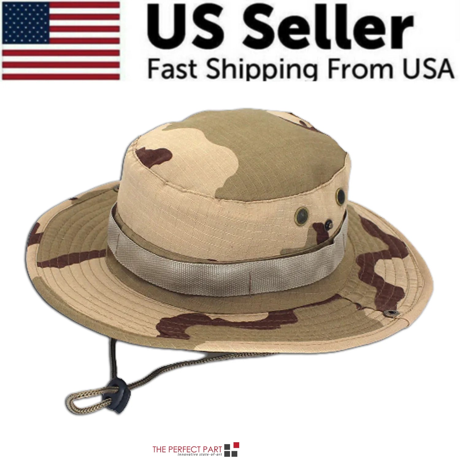 Men's Wide Brim UV Protection Bucket Hat for Hiking, Camping, Fishing, and Safari