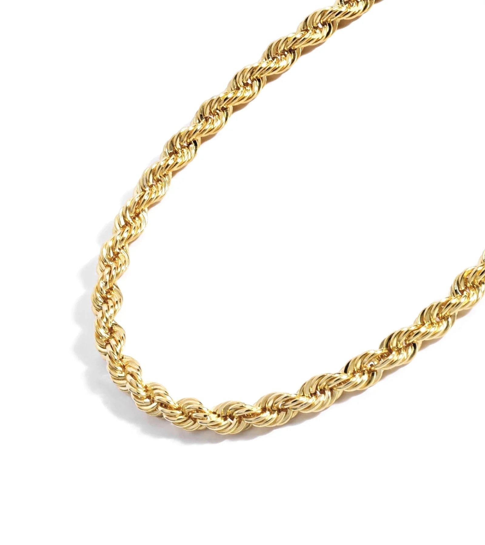 Gold Chain Necklace Collection - 14K Solid Yellow Gold Filled Rope Chain Necklaces for Women and Men with Different Sizes (2.1Mm, 2.7Mm, or 3.8Mm)