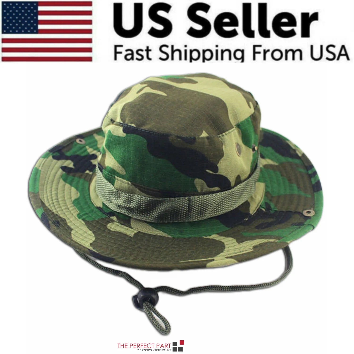 Men's Wide Brim UV Protection Bucket Hat for Hiking, Camping, Fishing, and Safari