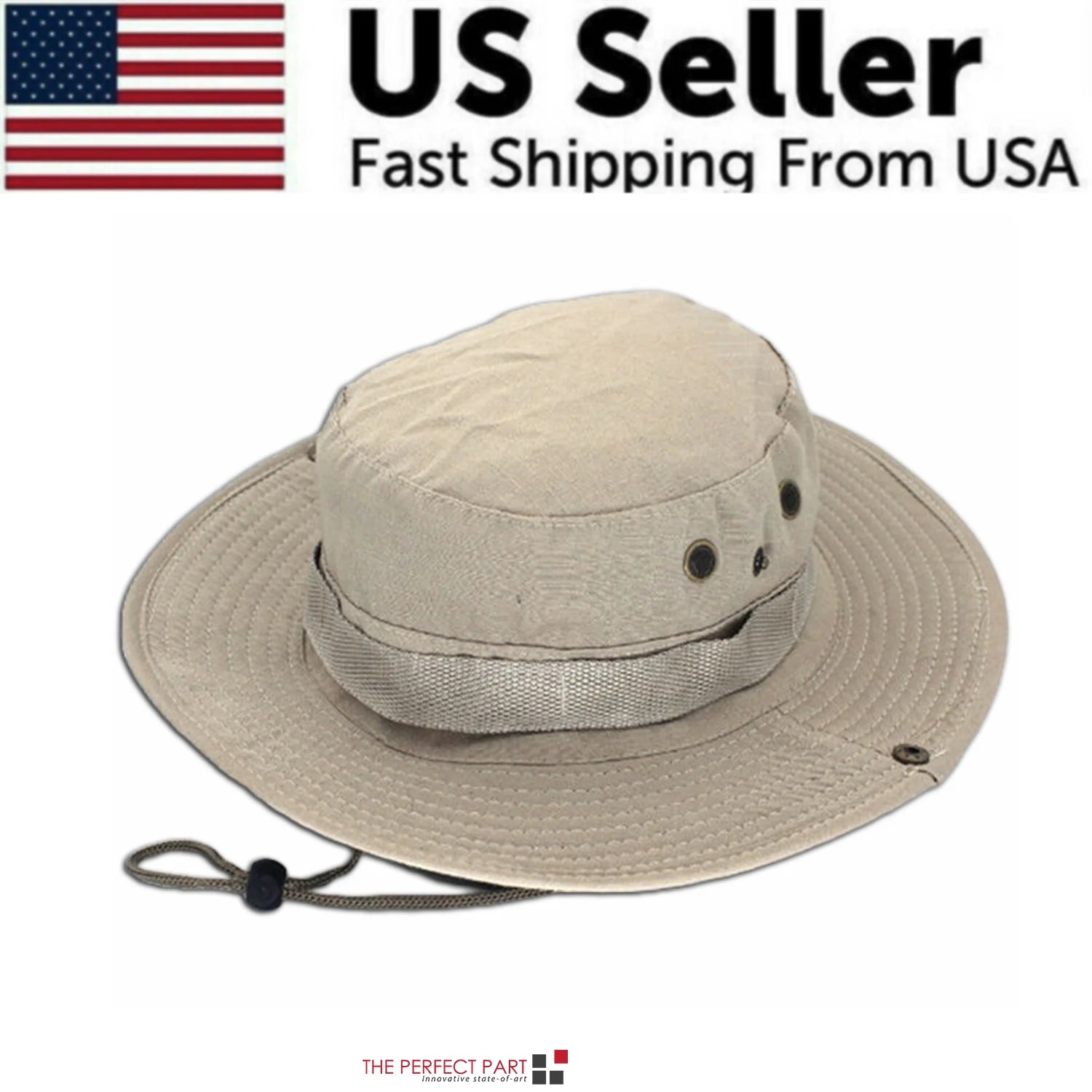 Men's Wide Brim UV Protection Bucket Hat for Hiking, Camping, Fishing, and Safari