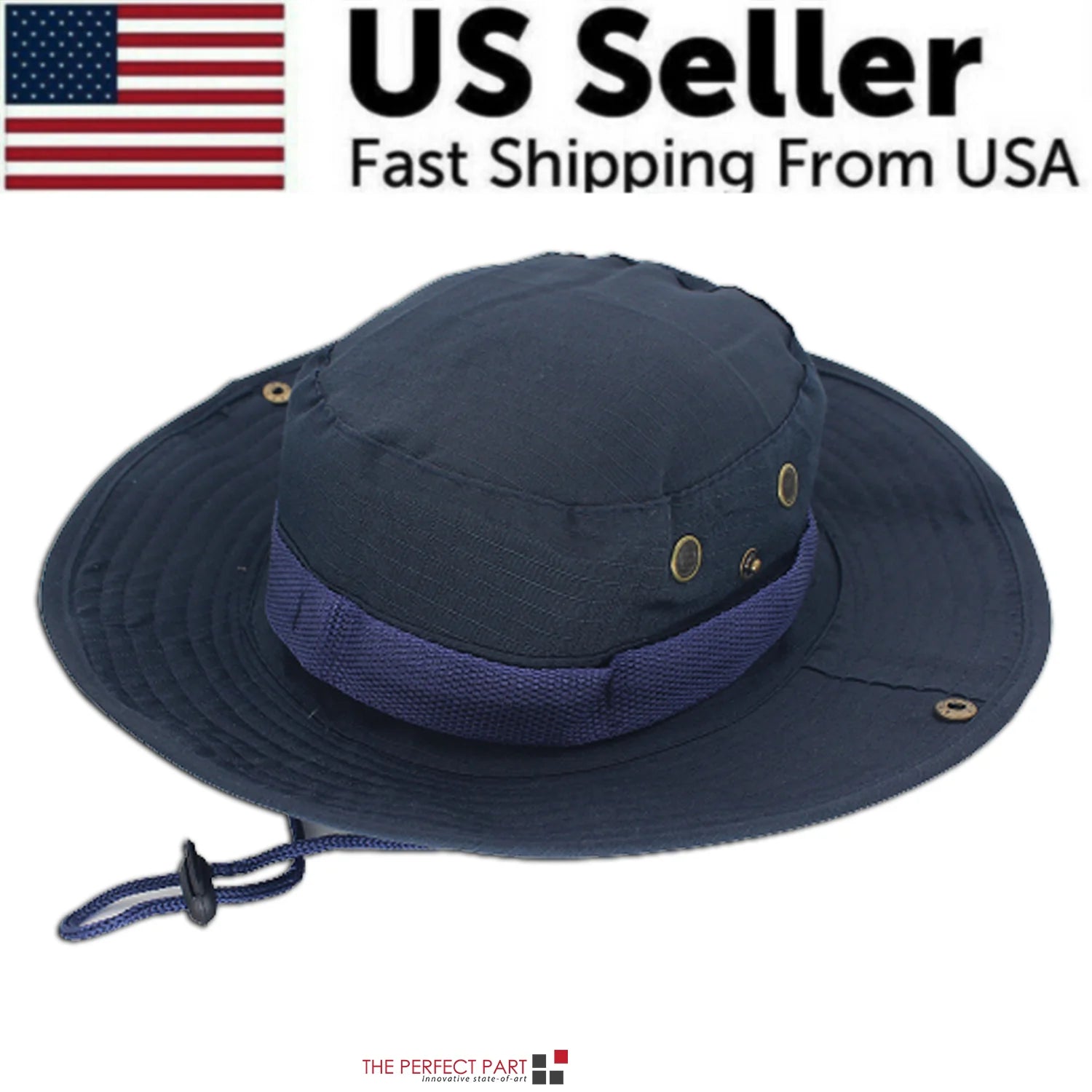 Men's Wide Brim UV Protection Bucket Hat for Hiking, Camping, Fishing, and Safari