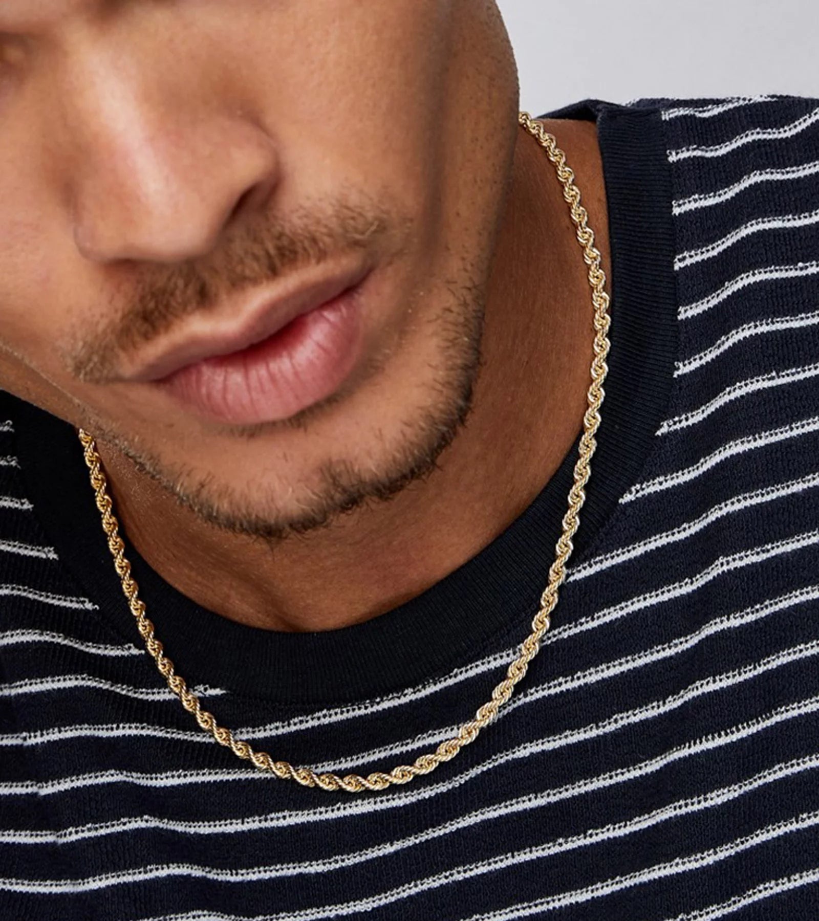 Gold Chain Necklace Collection - 14K Solid Yellow Gold Filled Rope Chain Necklaces for Women and Men with Different Sizes (2.1Mm, 2.7Mm, or 3.8Mm)