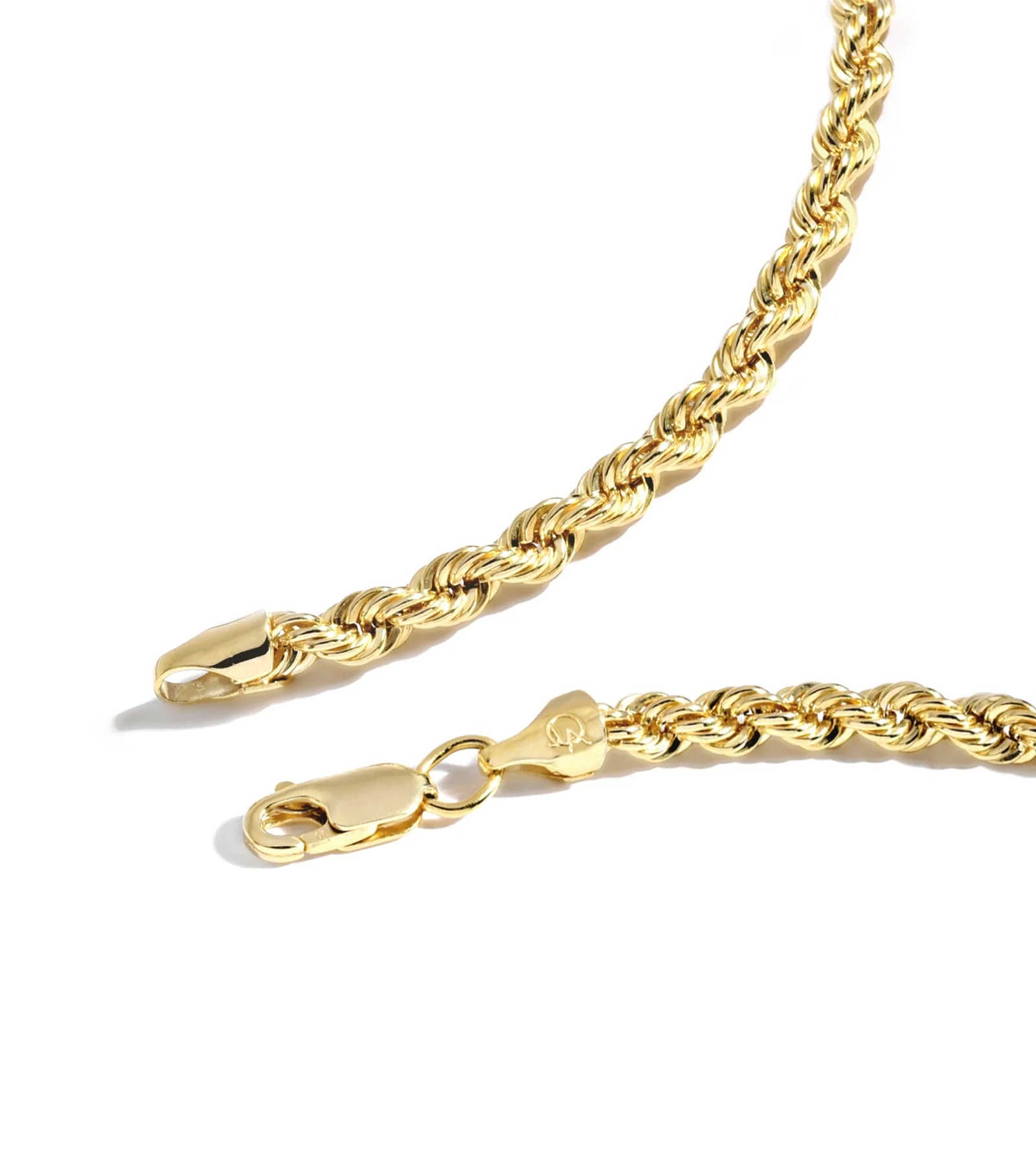 Gold Chain Necklace Collection - 14K Solid Yellow Gold Filled Rope Chain Necklaces for Women and Men with Different Sizes (2.1Mm, 2.7Mm, or 3.8Mm)