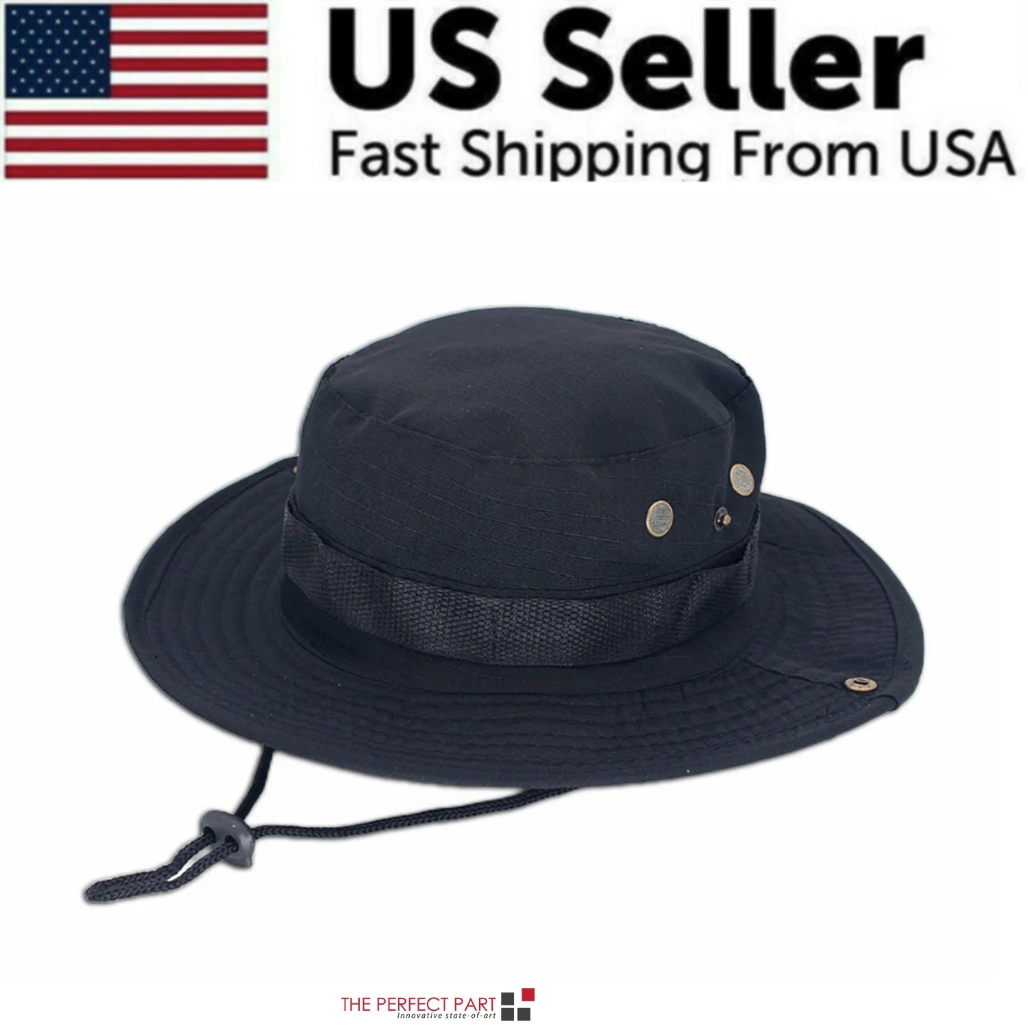 Men's Wide Brim UV Protection Bucket Hat for Hiking, Camping, Fishing, and Safari